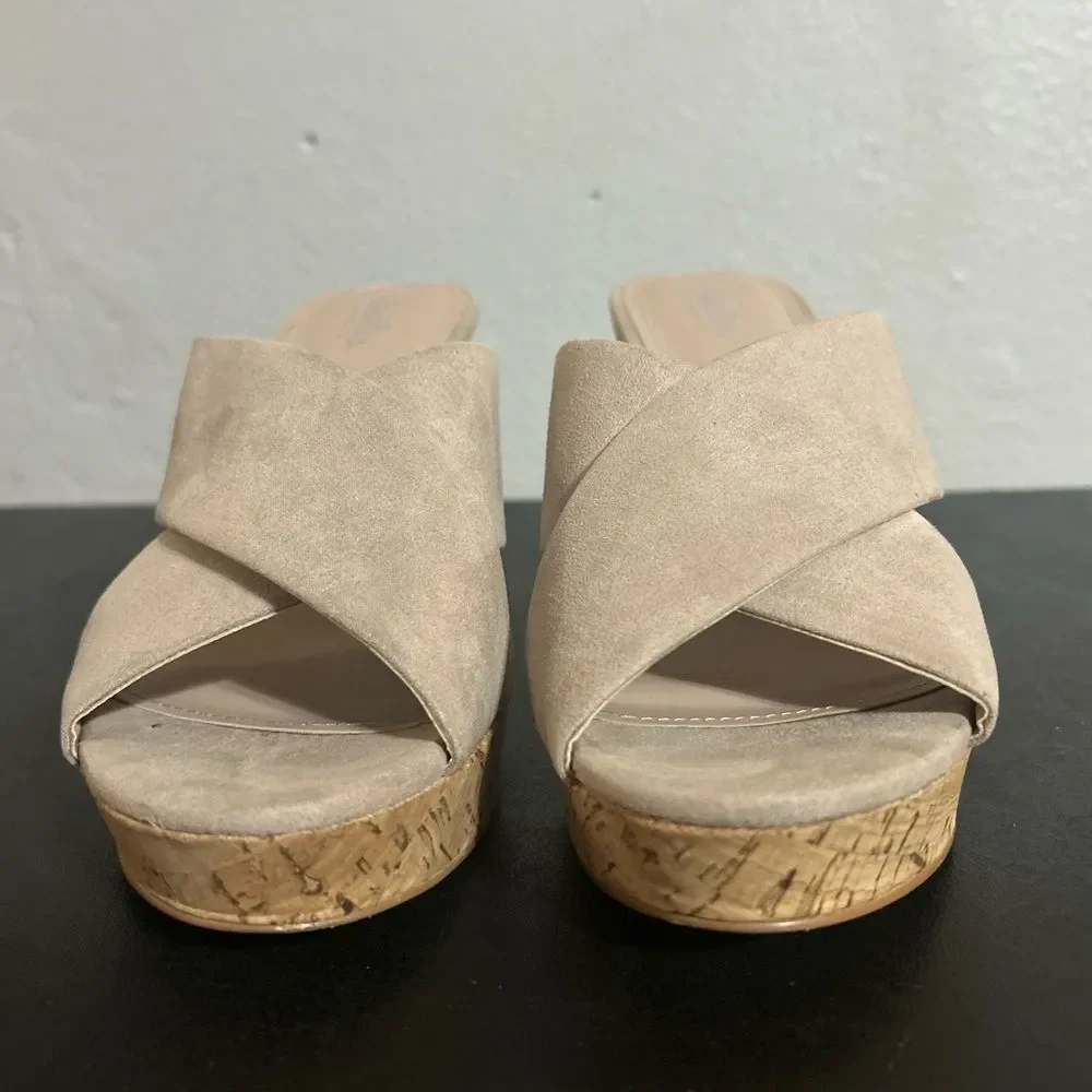 Charles by Charles David Tan, suede wedges size 10 M